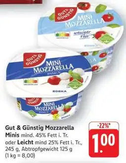 Edeka Gut&Günstig Mozzarella Minis Angebot