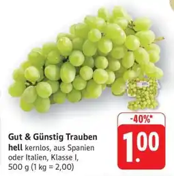 Edeka Gut & Günstig Trauben hell Angebot