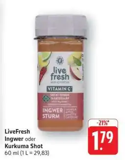 Edeka LiveFresh Ingwer oder Kurkuma Shot Angebot
