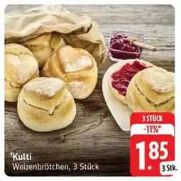 Edeka 'Kulti' Weizenbrötchen, 3 Stück Angebot