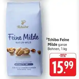 Edeka Tchibo Feine Milde ganze Bohnen, 1 kg Angebot