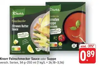 Edeka Knorr Feinschmecker Sauce oder Suppe Angebot