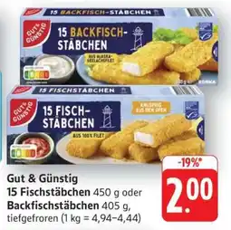 Edeka Gut & Günstig 15 Fischstäbchen oder Backfischstäbchen Angebot