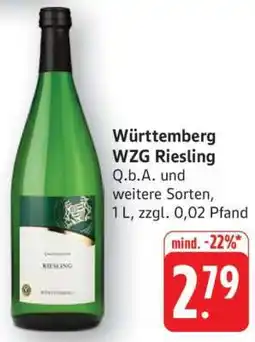 Edeka Württemberg WZG Riesling Angebot