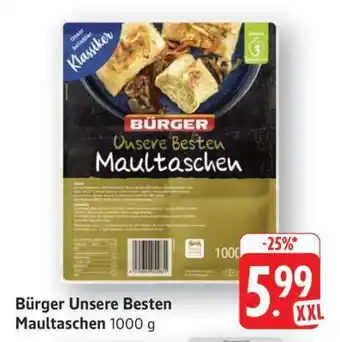 Edeka Bürger Unsere Besten Maultaschen 1000 g Angebot