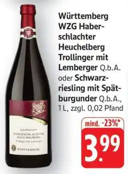 Edeka Württemberg WZG Haberschlachter Heuchelberg Angebot
