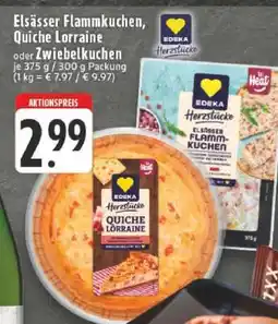 Edeka Elsässer Flammkuchen, Quiche Lorraine oder Zwiebelkuchen Angebot