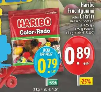 Edeka Haribo Fruchtgummi oder Lakritz Angebot