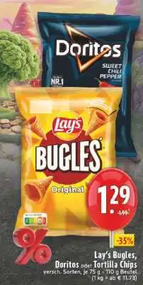Edeka Lay's Bugles, Doritos oder Tortilla Chips Angebot