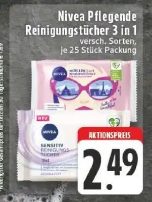 Edeka Nivea Pflegende Reinigungstücher 3 in 1 Angebot