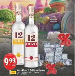 Edeka Ouzo 12 oder 12 Gold Anis Liqueur Angebot