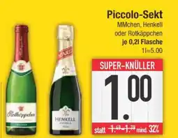 Edeka Piccolo-Sekt MMchen, Henkell oder Rotkäppchen Angebot