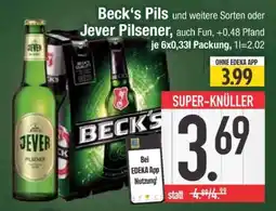 Edeka Beck's Pils oder Jever Pilsener Angebot