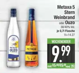 Edeka Metaxa 5 Stern Weinbrand oder Ouzo Angebot