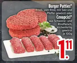Edeka Burger Patties oder Cevapcici Angebot