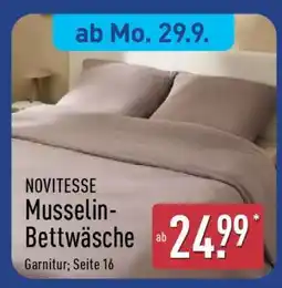 Aldi Nord NOVITESSE Musselin-Bettwäsche Angebot