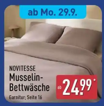 Aldi Nord NOVITESSE Musselin-Bettwäsche Angebot