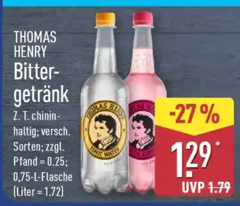 Aldi Nord THOMAS HENRY Bittergetränk Angebot