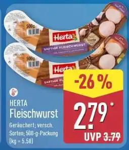 Aldi Nord HERTA Fleischwurst Angebot