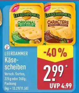 Aldi Nord Leerdammer Käse scheiben Angebot