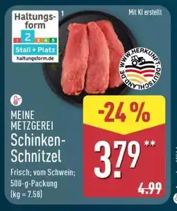 Aldi Nord MEINE METZGEREI Schinken­ Schnitzel Angebot
