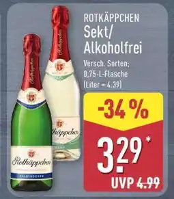Aldi Nord ROTKÄPPCHEN Sekt/Alkoholfrei Angebot