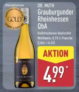 Aldi Nord DR. MUTH Grauburgunder Rheinhessen QbA Angebot