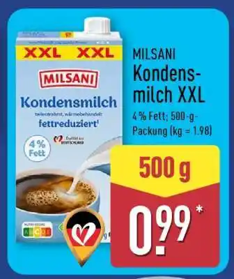 Aldi Nord MILSANI Kondensmilch XXL Angebot