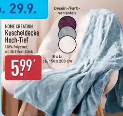 Aldi Nord HOME CREATION Kuscheldecke Hoch-Tief Angebot