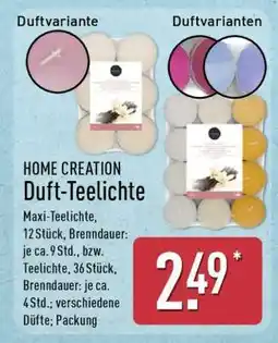 Aldi Nord HOME CREATION Duft-Teelichte Angebot