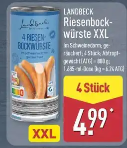 Aldi Nord Riesenbockwürste XXL Angebot
