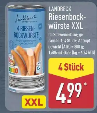 Aldi Nord Riesenbockwürste XXL Angebot