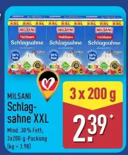 Aldi Nord MILSANI Schlagsahne XXL Angebot
