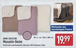 Aldi Nord HOME CREATION Musselin-Decke Angebot