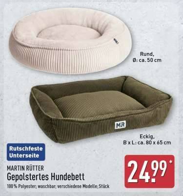 MARTIN RTTER Gepolstertes Hundebett Angebot bei Aldi Nord