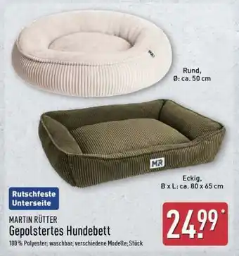 Aldi Nord MARTIN RÜTTER Gepolstertes Hundebett Angebot