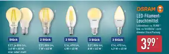 Aldi Nord OSRAM LED-Filament-Leuchtmittel Angebot