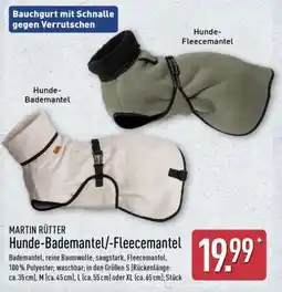 Aldi Nord MARTIN RÜTTER Hunde-Bademantel/-Fleeecemantel Angebot