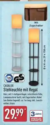 Aldi Nord CASALUX Stehleuchte mit Regal Angebot