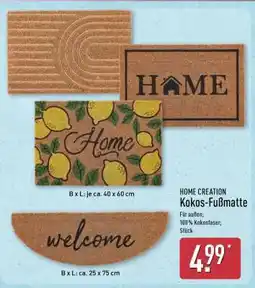 Aldi Nord HOME CREATION Kokos-Fußmatte Angebot