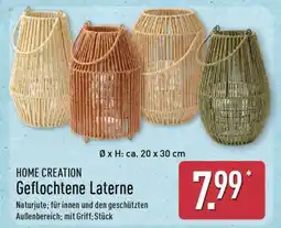 Aldi Nord HOME CREATION Geflochtene Laterne Angebot