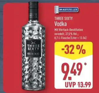 Aldi Nord Three Sixty Vodka Angebot