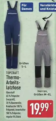 Aldi Nord TOPCRAFT Thermo-Arbeitslatzhose Angebot