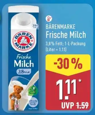 Aldi Nord Bärenmarke Frische Milch Angebot