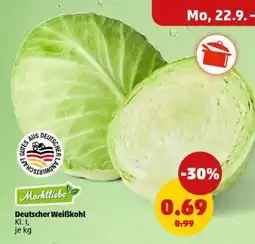 PENNY Deutscher Weißkohl Angebot