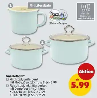PENNY Milchtopf, unifarben/mit Motiv, Ø ca. 12 cm Angebot