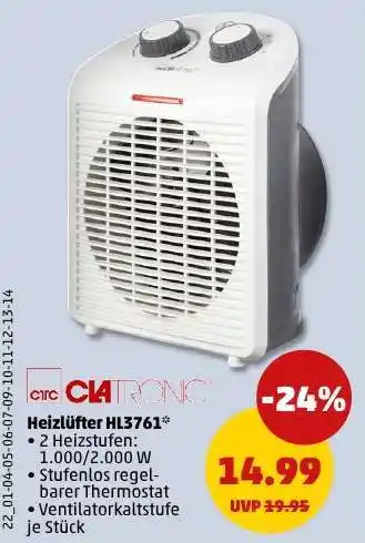 PENNY Heizlüfter HL3761° Angebot