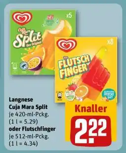 REWE Langnese Cuja Mara Split oder Flutschfinger Angebot