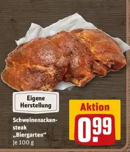 REWE Schweinenackensteak „Biergarten“ Angebot