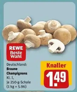 REWE Braune Champignons Angebot